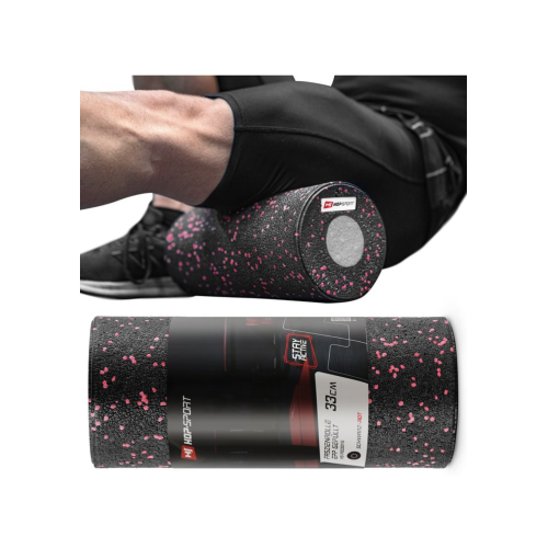 Масажний ролик  Hop-Sport HS-P033DYG EPP 33 см 3 в 1 black-red - фото №3